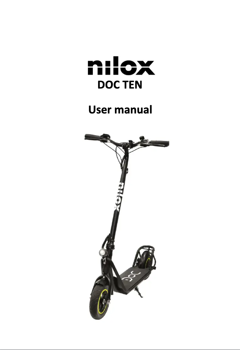 Page 1 de la notice Manuel utilisateur Nilox DOC Ten