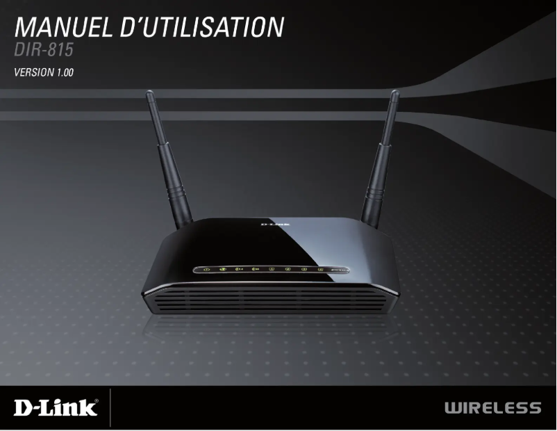 Page 1 de la notice Manuel utilisateur D-Link DIR-815