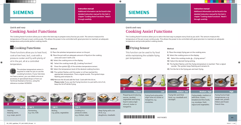 Page 1 de la notice Fiche technique Siemens iQ700 EX675JYW1E