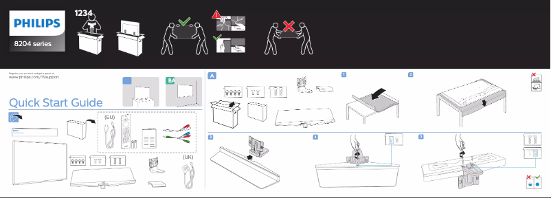 Página 1 del manual Guía de inicio rápido Philips 50PUS8204