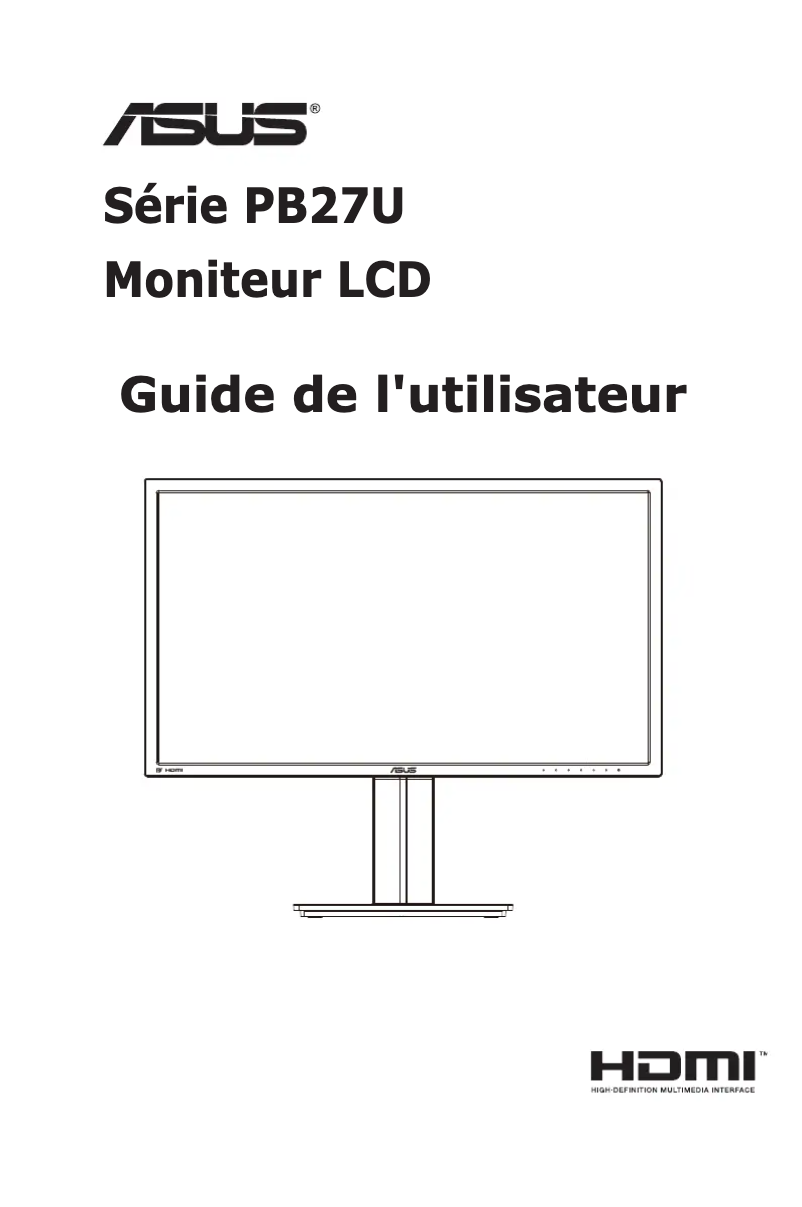 Page 1 de la notice Manuel utilisateur Asus PB27UQ