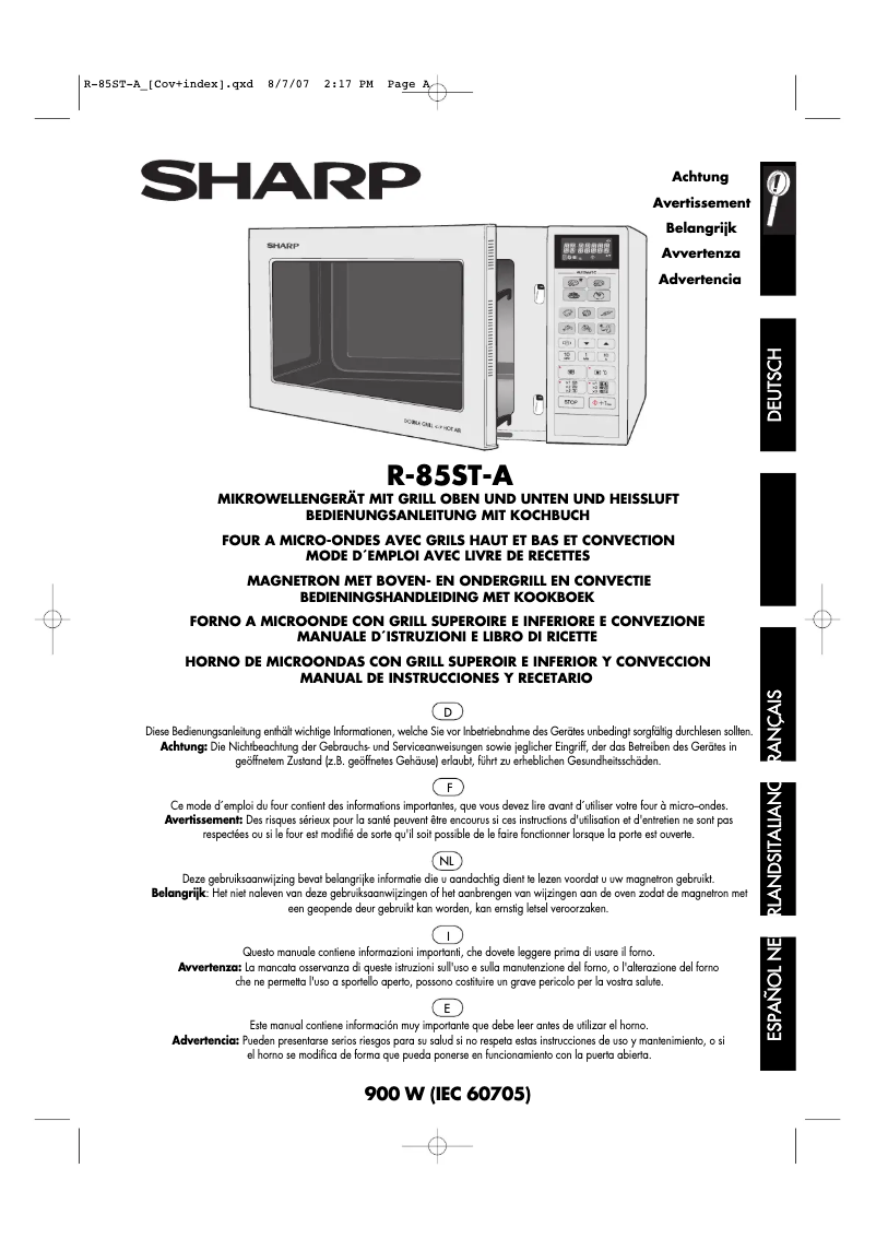 Página 1 del manual Manual de usuario Sharp R85STA