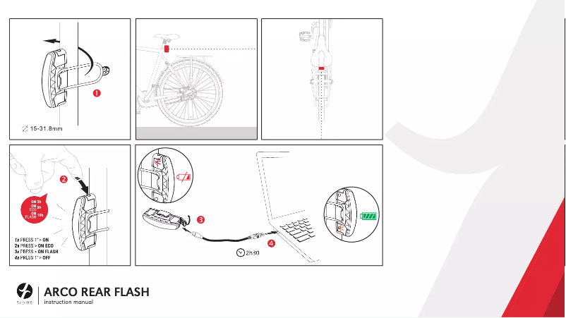 Page 1 de la notice Manuel utilisateur Spanninga Arco Rear