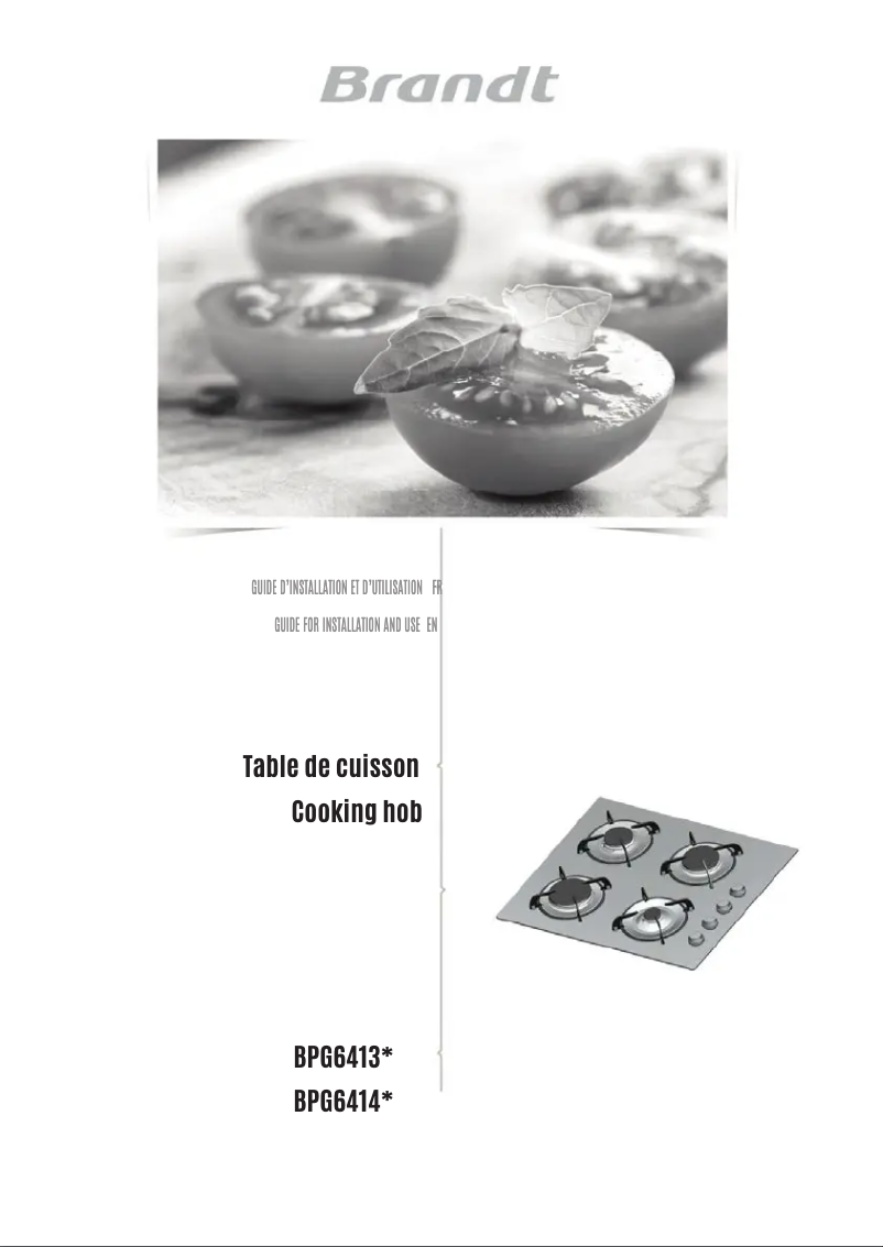 Page 1 de la notice Manuel utilisateur Brandt BPG6413B