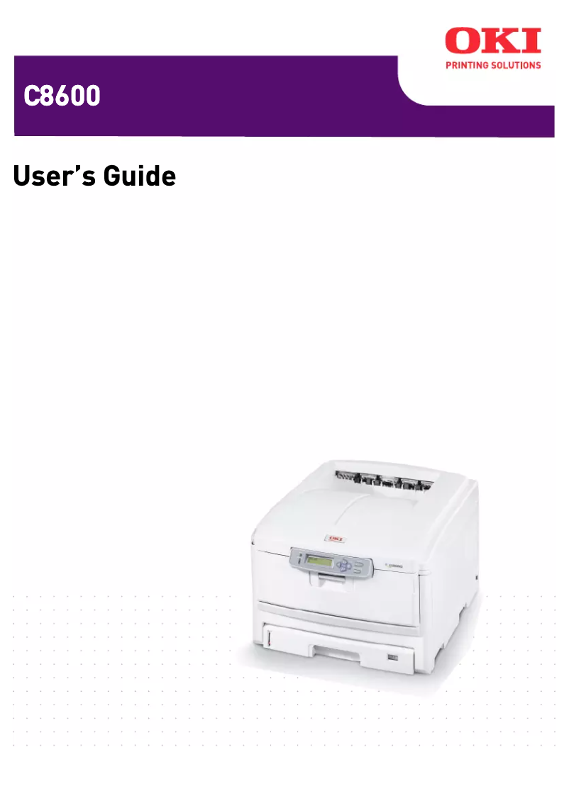 Page 1 de la notice Manuel utilisateur OKI C8600