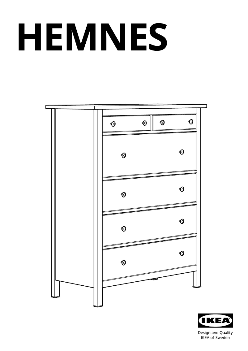 Page 1 de la notice Manuel utilisateur Ikea HEMNES 605.761.98