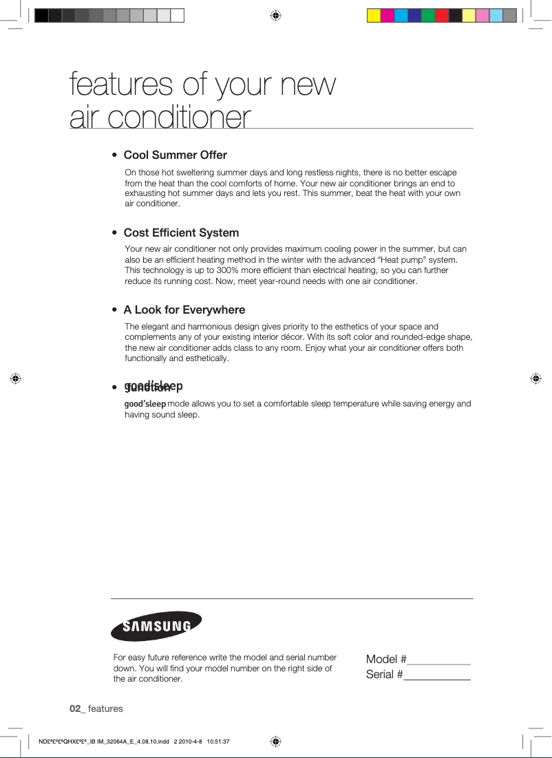 Página 1 del manual Manual de usuario Samsung ND045QHXEB