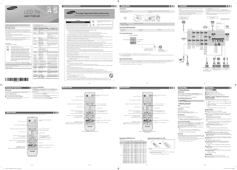 Página 1 del manual Manual de usuario Samsung UA24H4150