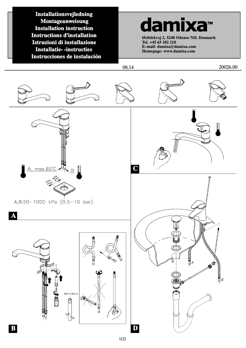 Page 1 de la notice Manuel utilisateur Damixa 1042100