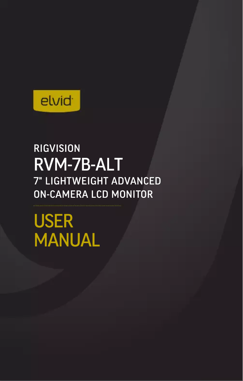 Page 1 de la notice Manuel utilisateur Elvid RigVision RVM-7B-ALT