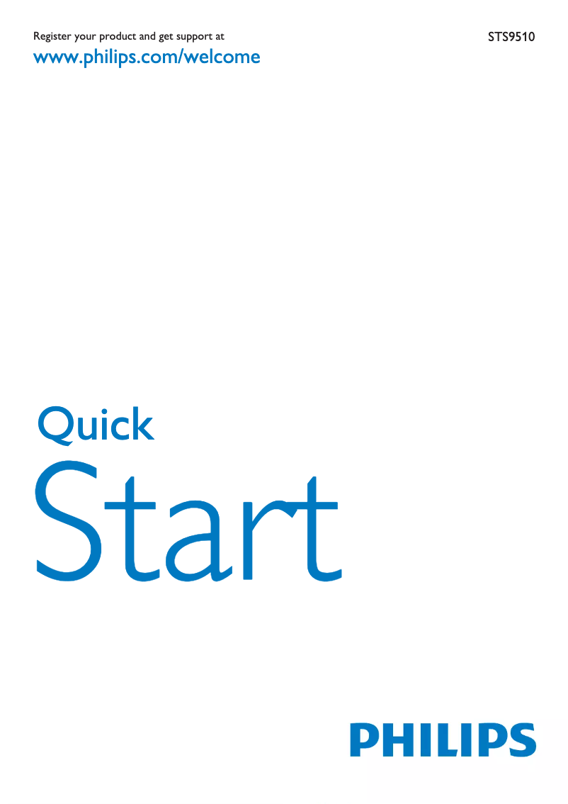 Página 1 del manual Guía de inicio rápido Philips STS9510