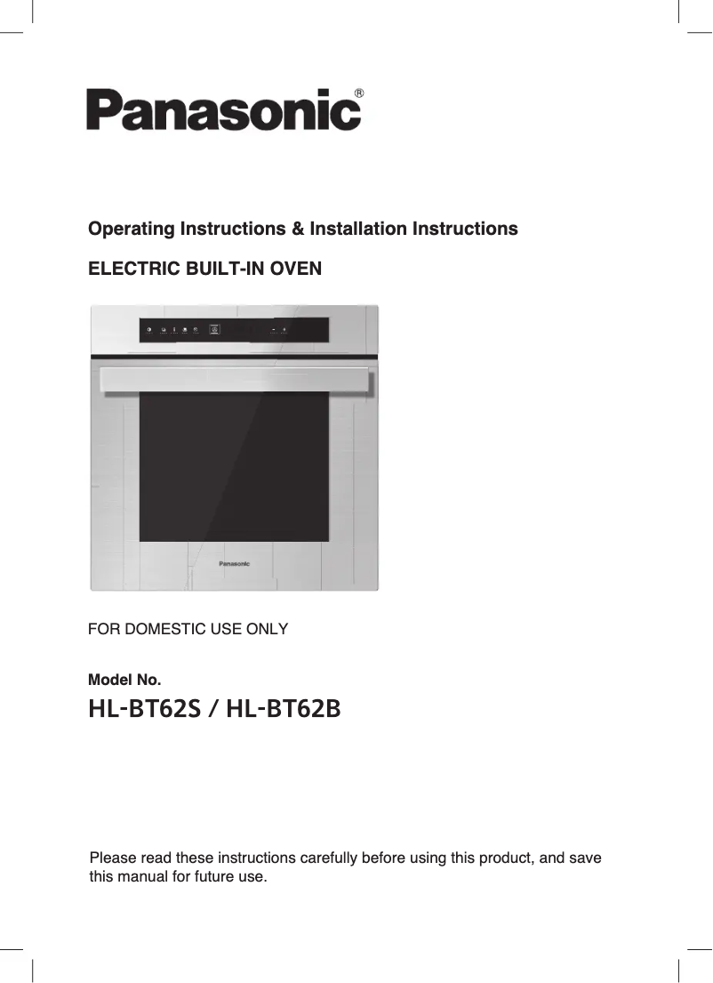 Page 1 de la notice Manuel utilisateur Panasonic HL-BT62B
