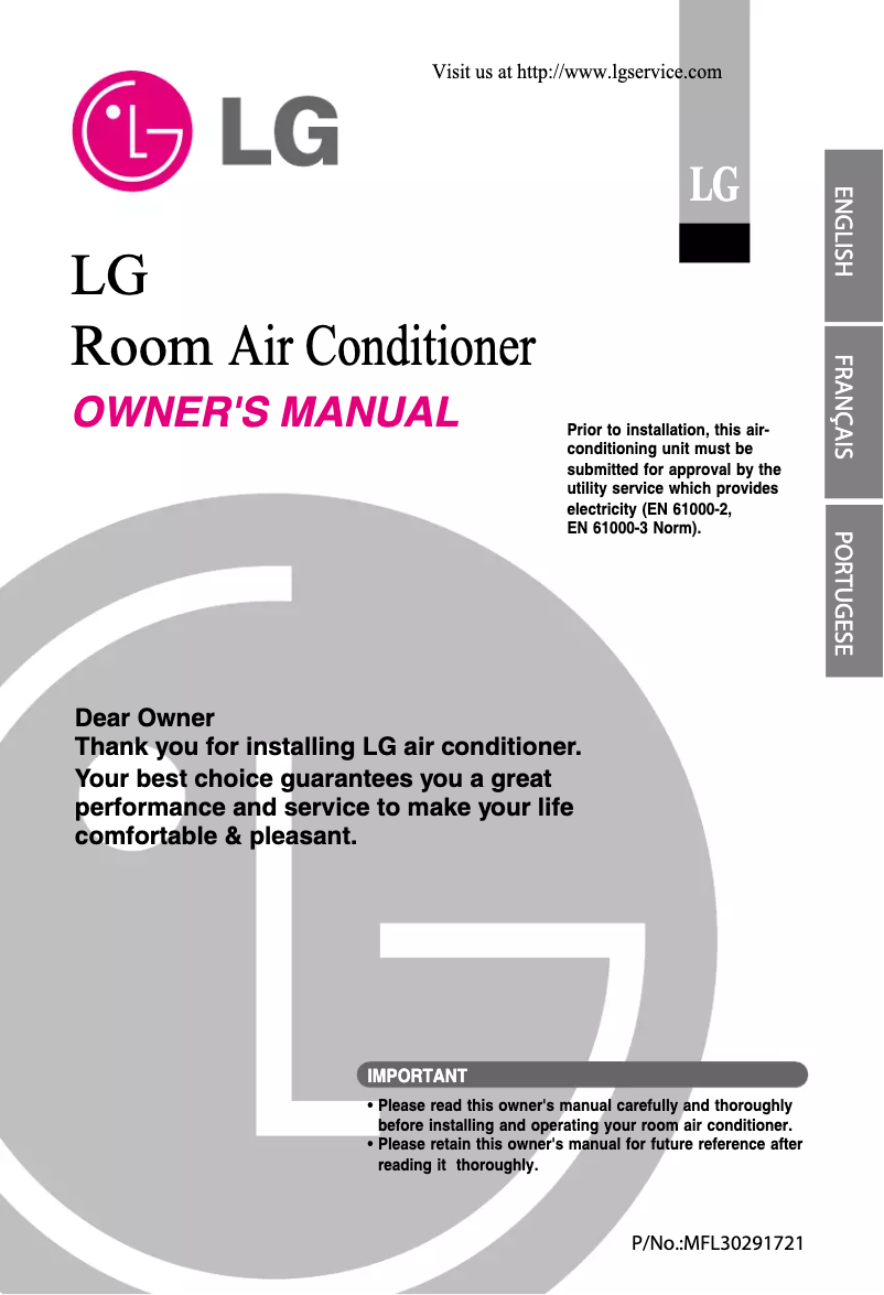 Page 1 de la notice Manuel utilisateur LG HSNC1865FM8