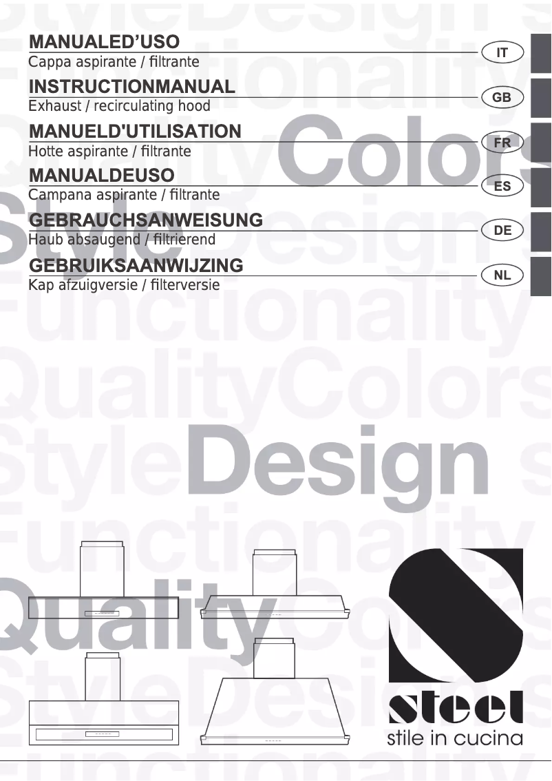 Page 1 de la notice Manuel utilisateur Steel Cucine GK