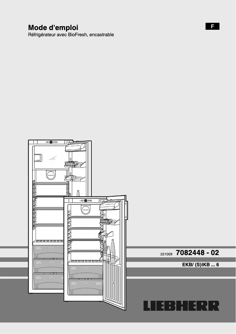 Page 1 de la notice Manuel utilisateur Liebherr IKB 2264 PremiumPlus