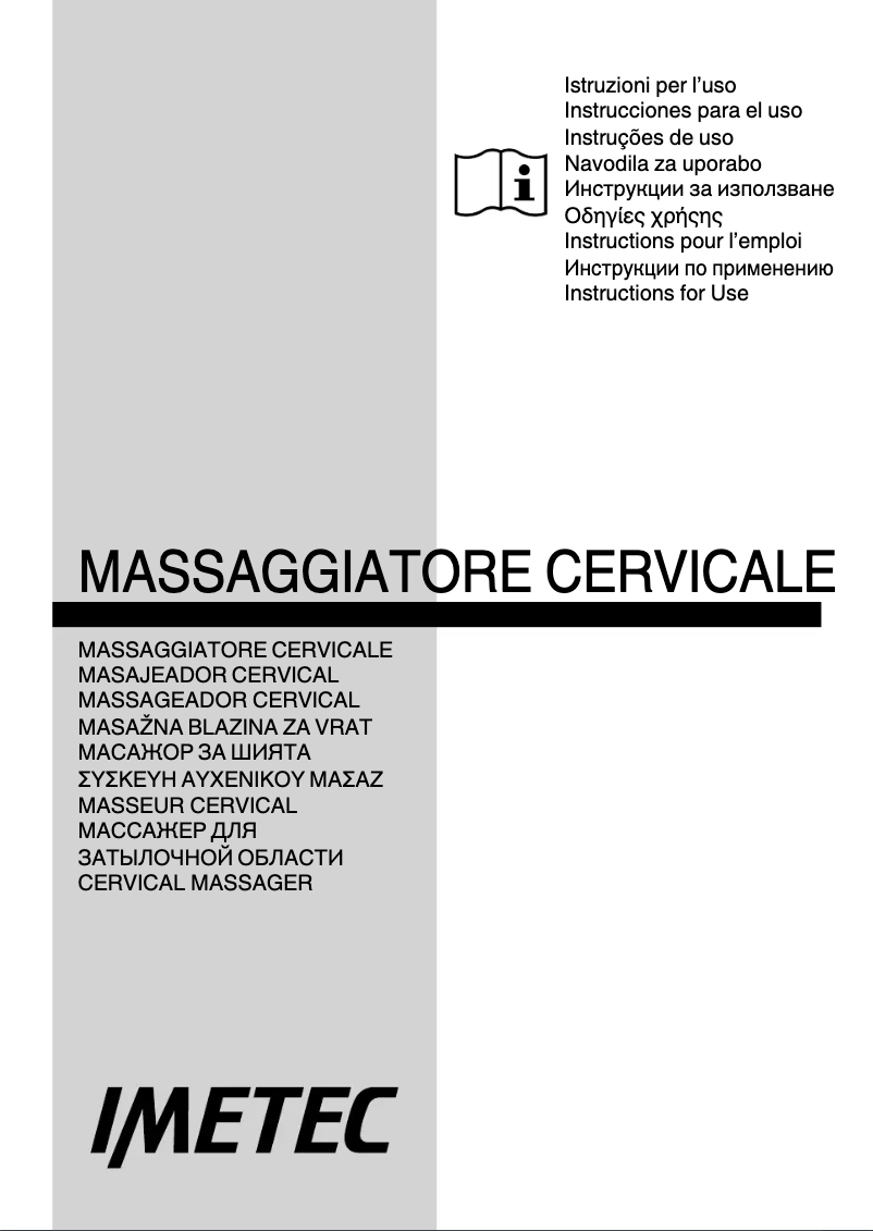 Page 1 of the manual User Manual Imetec SENSUIJ MC1-200