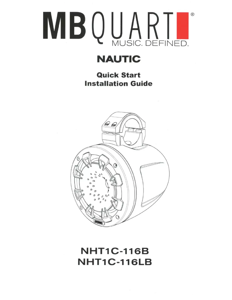 Page 1 de la notice Manuel utilisateur MB Quart Nautic NHT1C-116B
