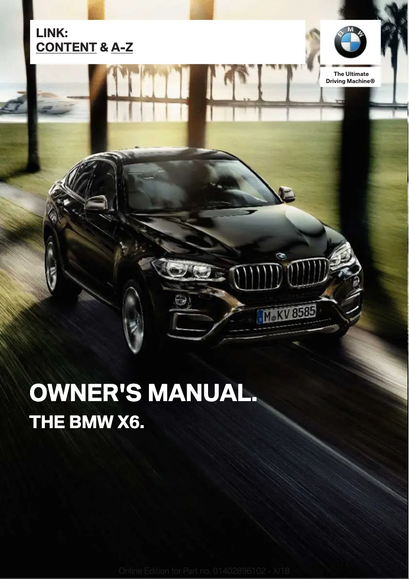 Page 1 de la notice Manuel utilisateur BMW X6 (2015)