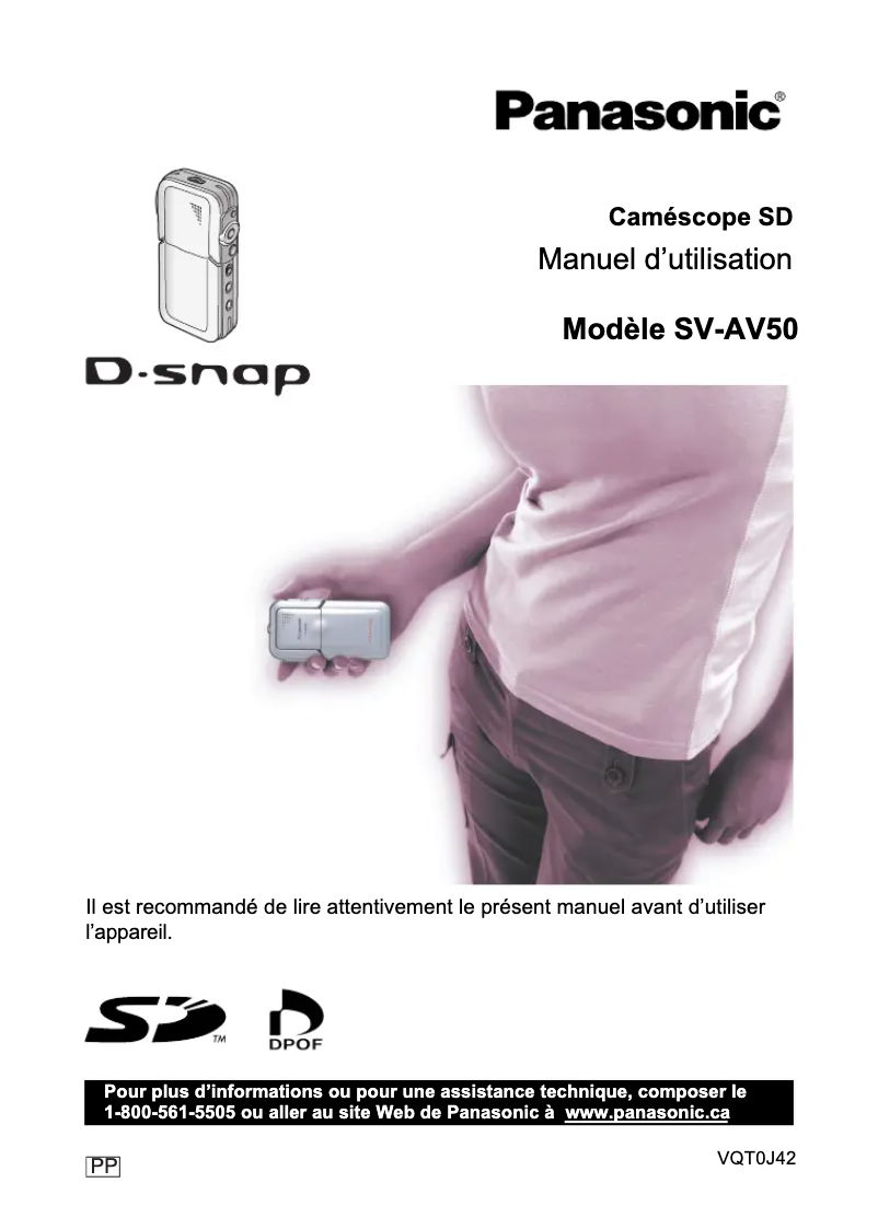 Página 1 del manual Manual de usuario Panasonic SV-AV50