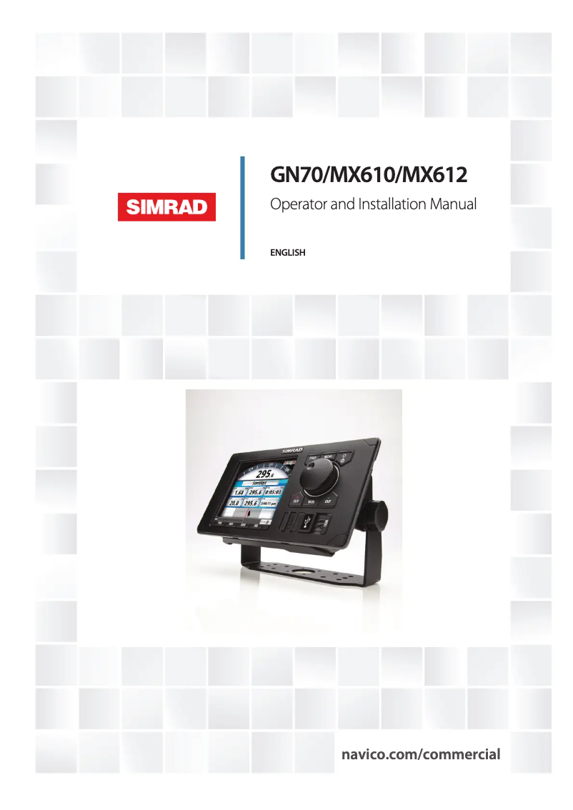Page 1 de la notice Manuel utilisateur Simrad MX610