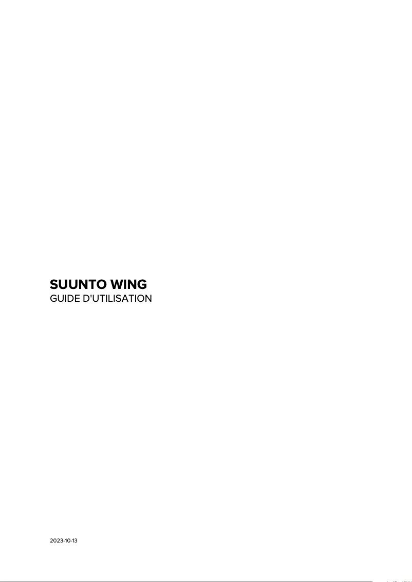 Page 1 de la notice Manuel utilisateur Suunto Wing