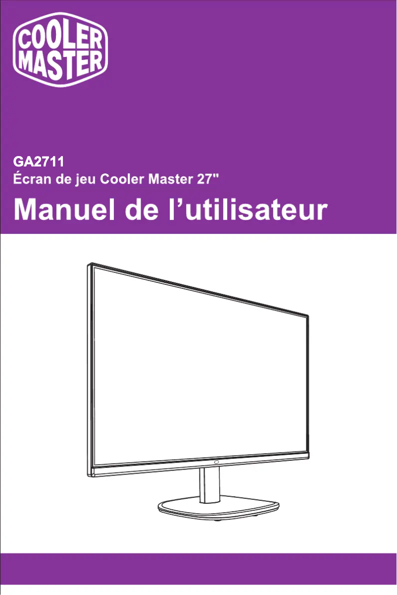 Page 1 de la notice Manuel utilisateur Cooler Master GA2711