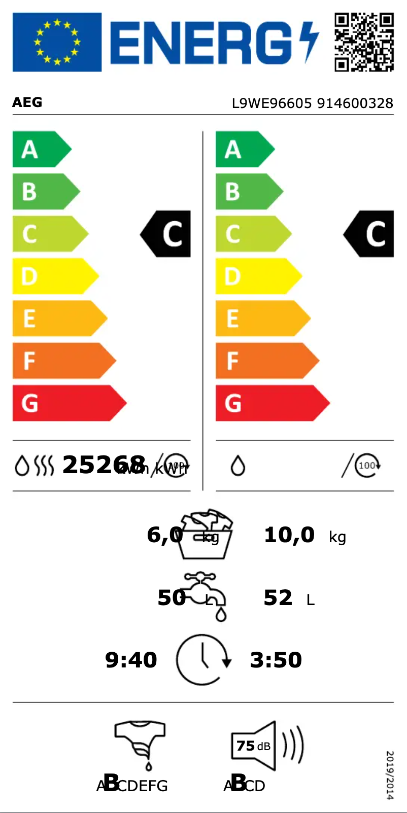 Página 1 del manual Manual de usuario AEG L9WE96605