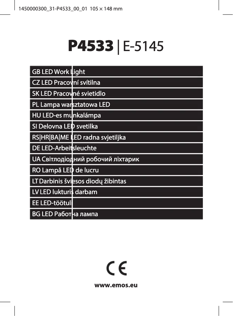 Page 1 de la notice Manuel utilisateur Emos P4533