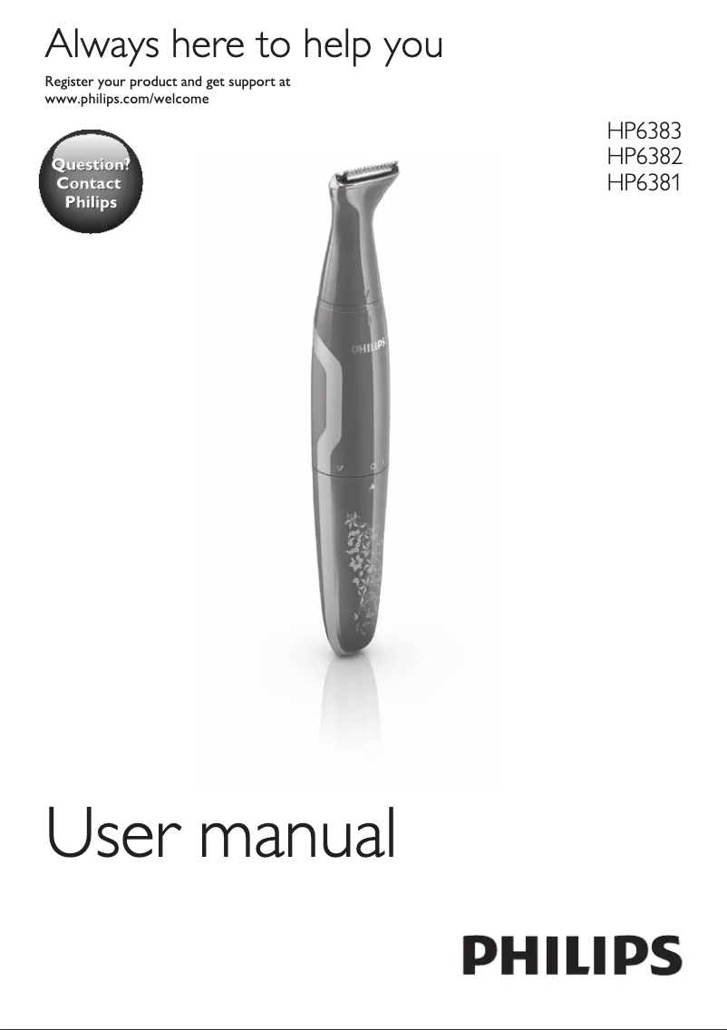 Página 1 del manual Manual de usuario Philips BikiniGenie HP6381