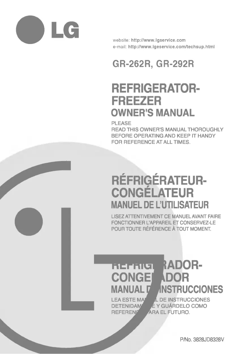 Page 1 de la notice Manuel utilisateur LG GR-292R