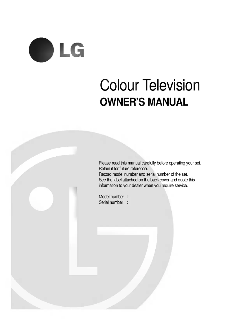 Page 1 of the manual User Manual LG CE-25Q20ET