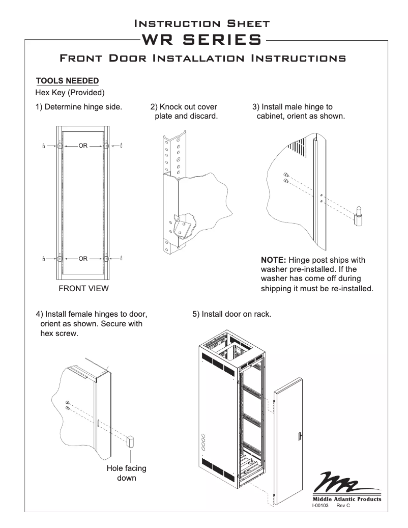 Page 1 de la notice Manuel utilisateur Middle Atlantic WRPFD-44