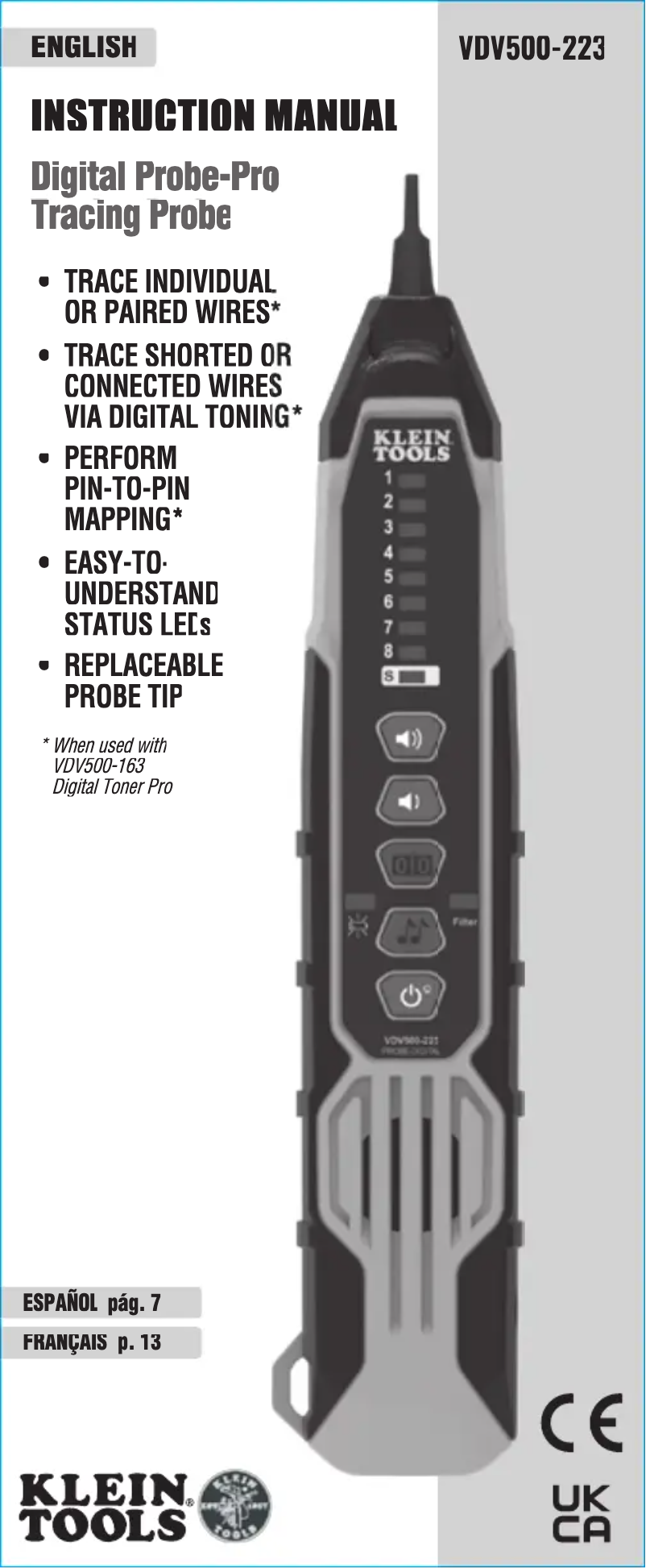 Page 1 de la notice Manuel utilisateur Klein Tools VDV500-223