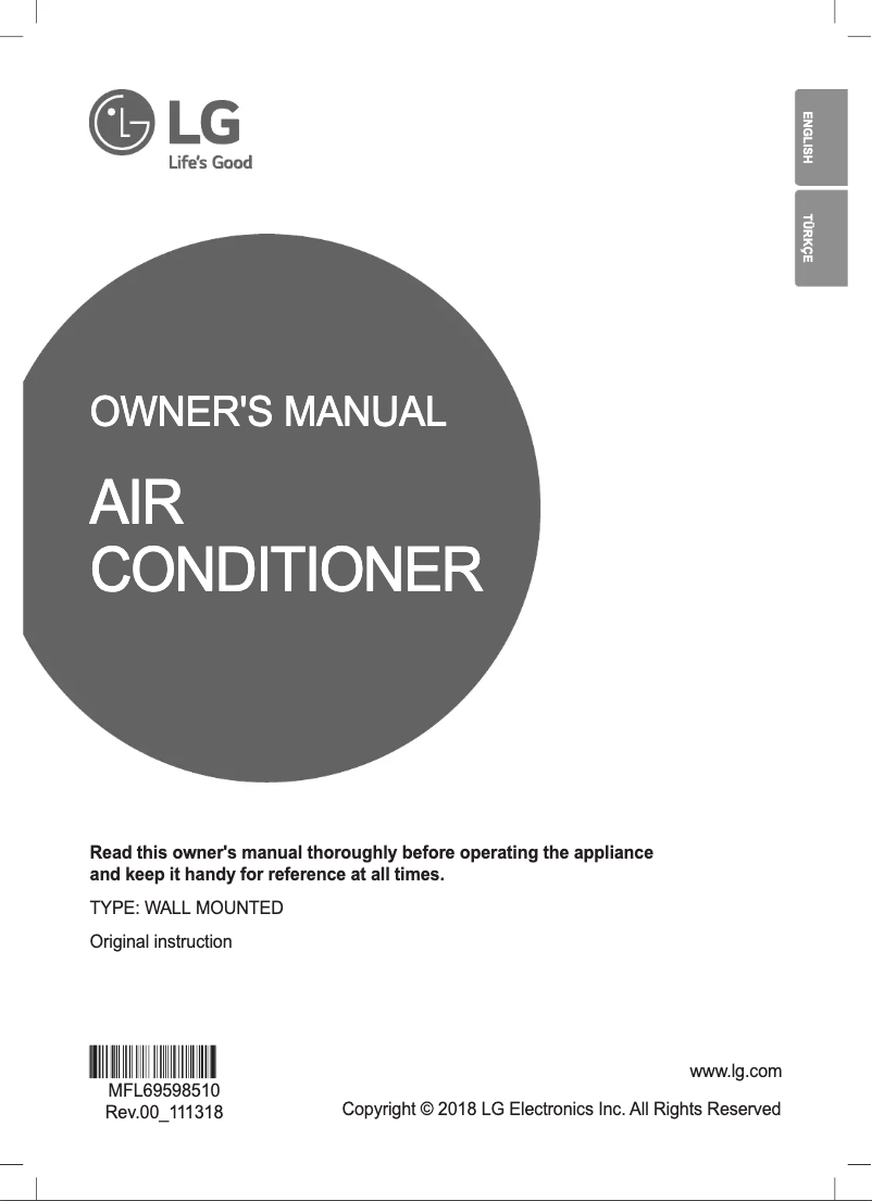 Página 1 del manual Manual de usuario LG AMNW18GSKB0