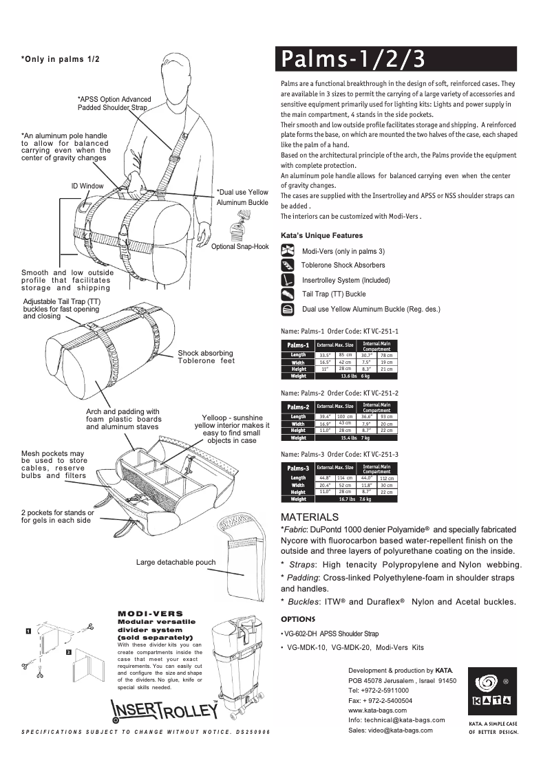 Page 1 de la notice Manuel utilisateur Kata Palms-2