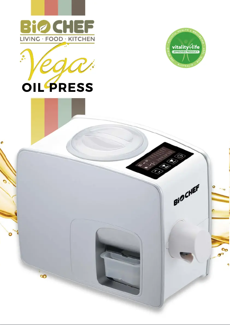 Page 1 de la notice Manuel utilisateur BioChef Vega Oil Press