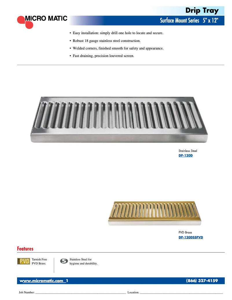 Page 1 de la notice Manuel utilisateur Micro Matic DP-120DSSPVD