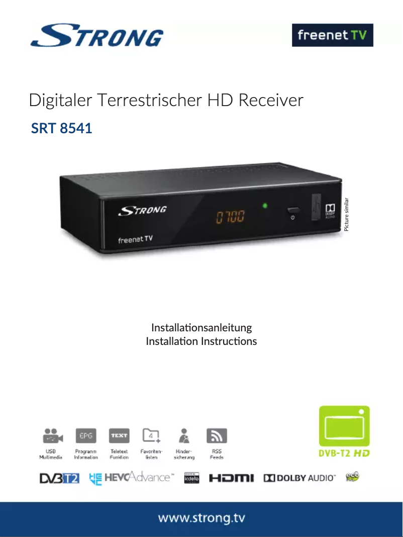 Page 1 de la notice Manuel utilisateur Strong SRT 8541