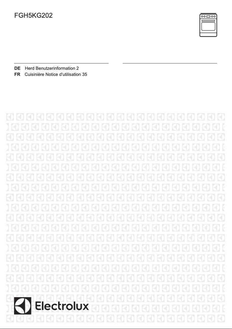 Page 1 de la notice Manuel utilisateur Electrolux FGH5KG202