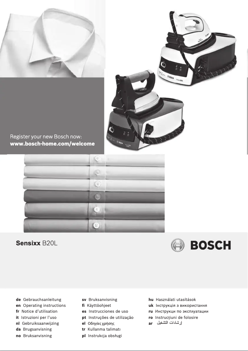 Page 1 of the manual User Manual Bosch Sensixx B20L TDS2012