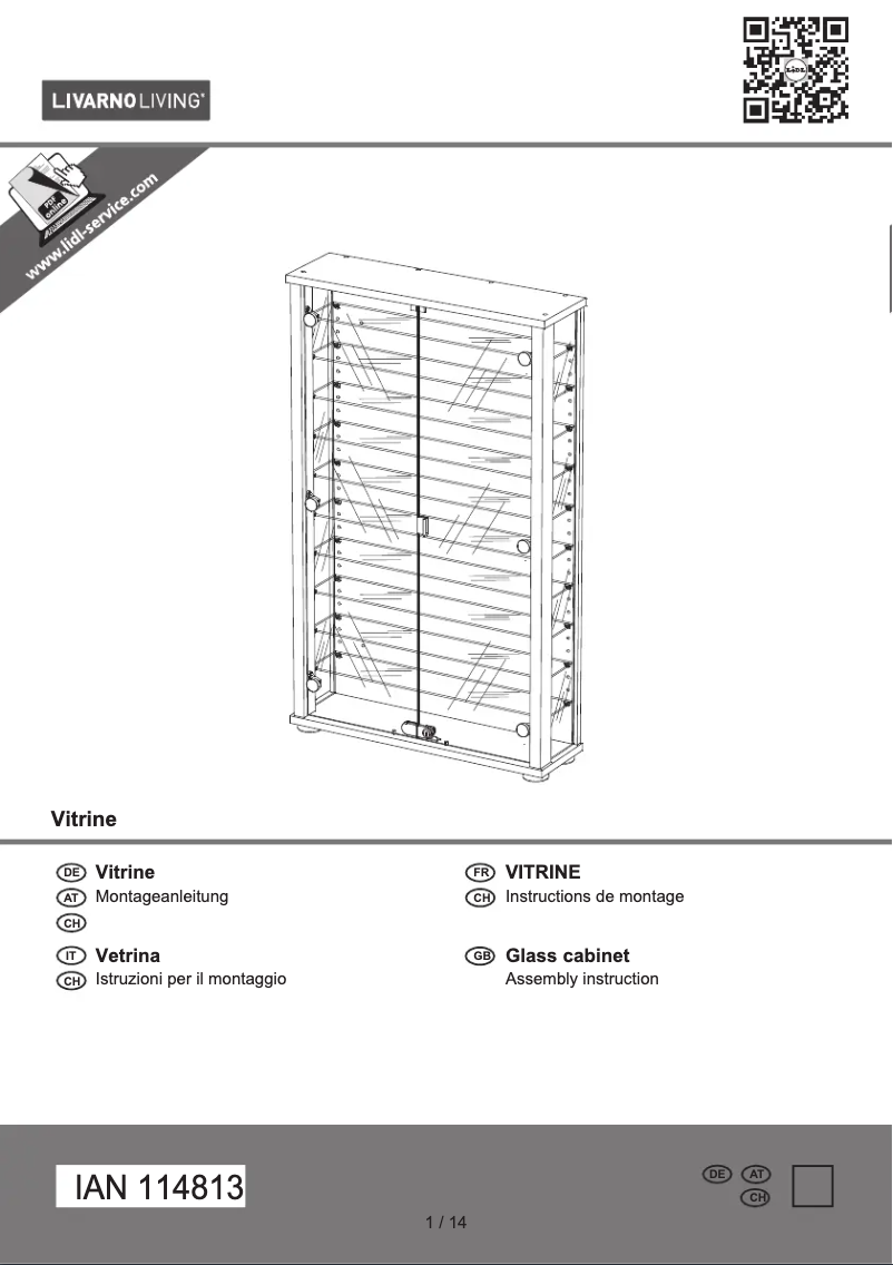 Page 1 de la notice Manuel utilisateur Livarno Lux IAN 114813