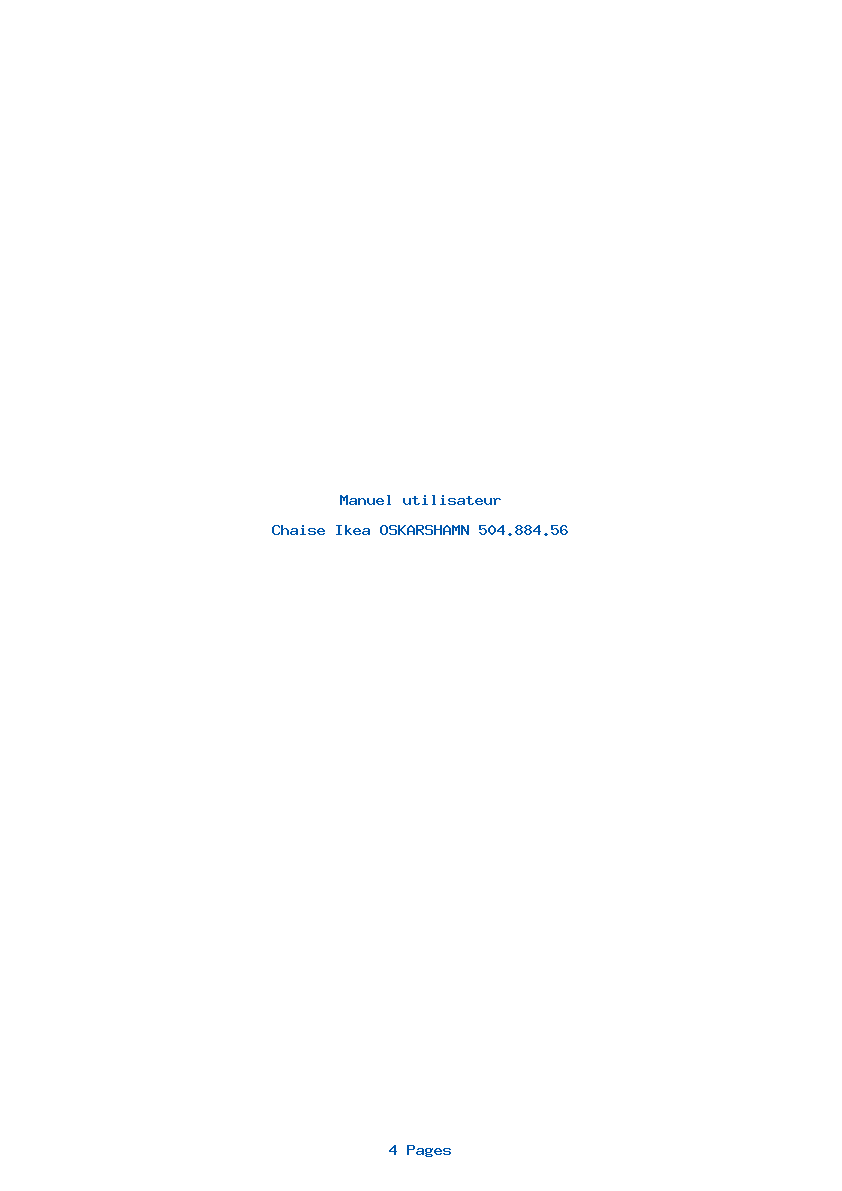 Page 1 de la notice Manuel utilisateur Ikea OSKARSHAMN 504.884.56