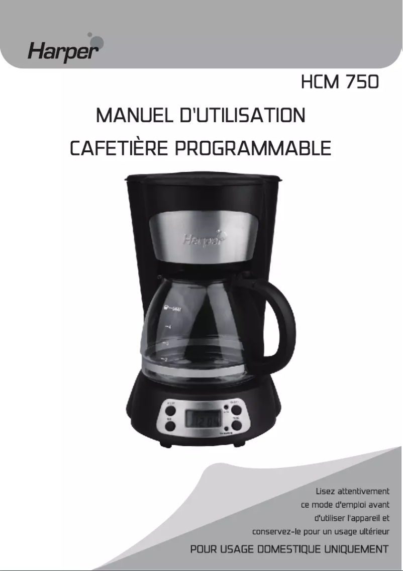 Page 1 de la notice Manuel utilisateur Harper HCM750