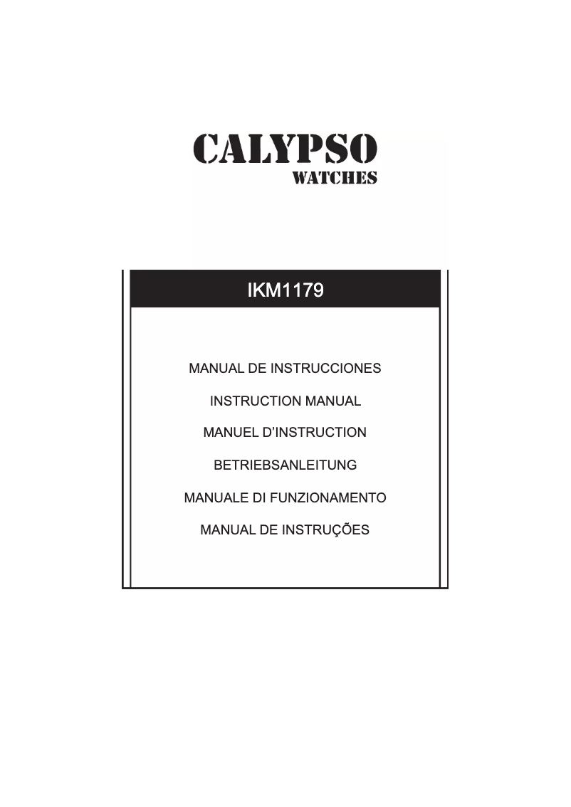 Page 1 de la notice Manuel utilisateur Calypso K5748