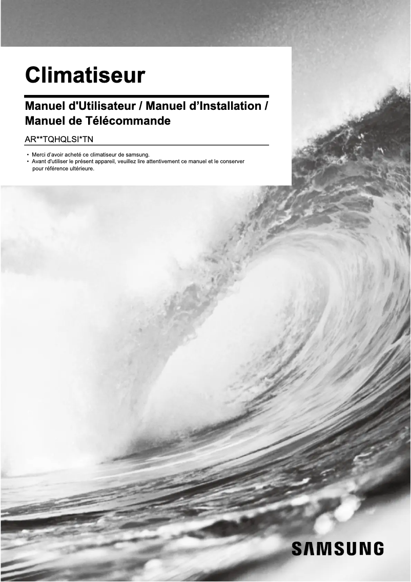Página 1 del manual Manual de usuario Samsung AR18TQHQLSI2TN