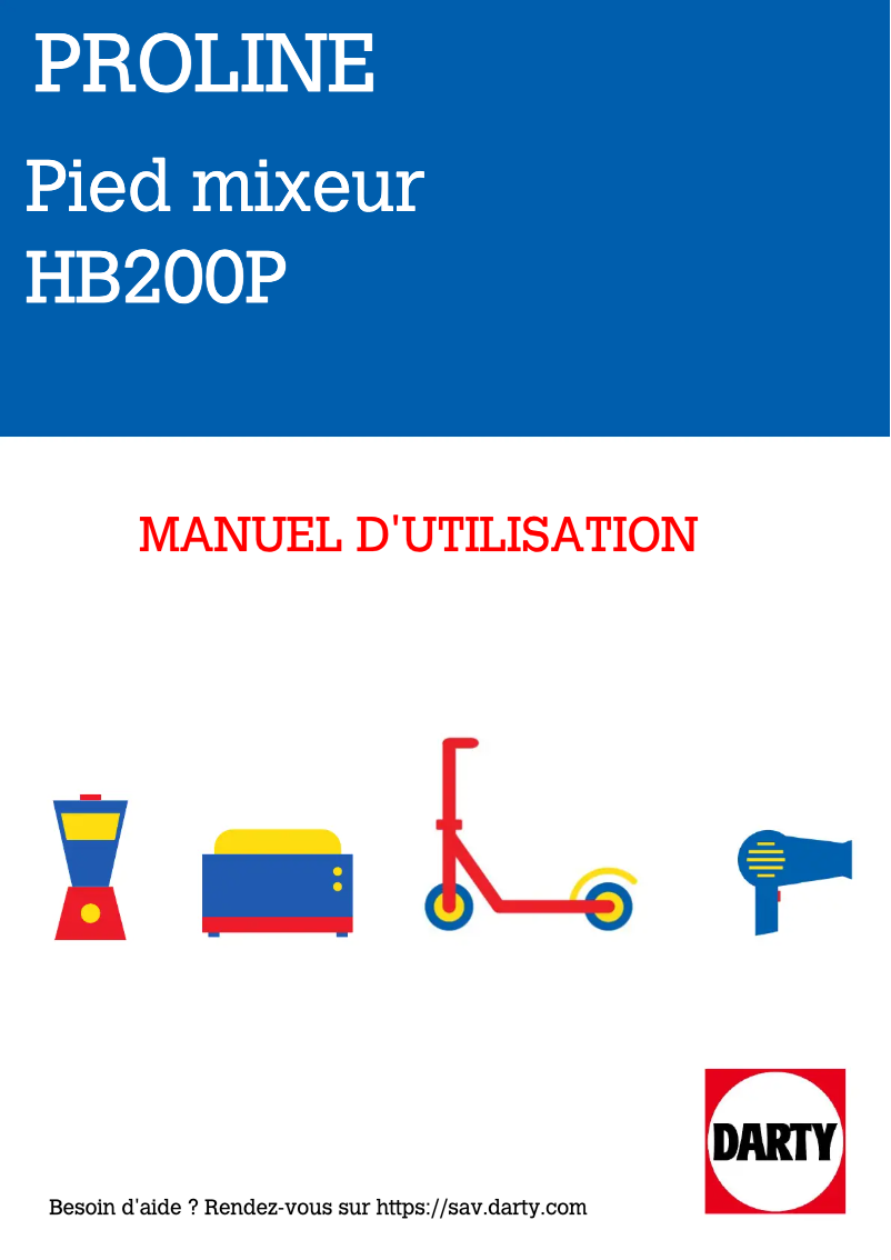 Page 1 de la notice Manuel utilisateur Proline HB200P
