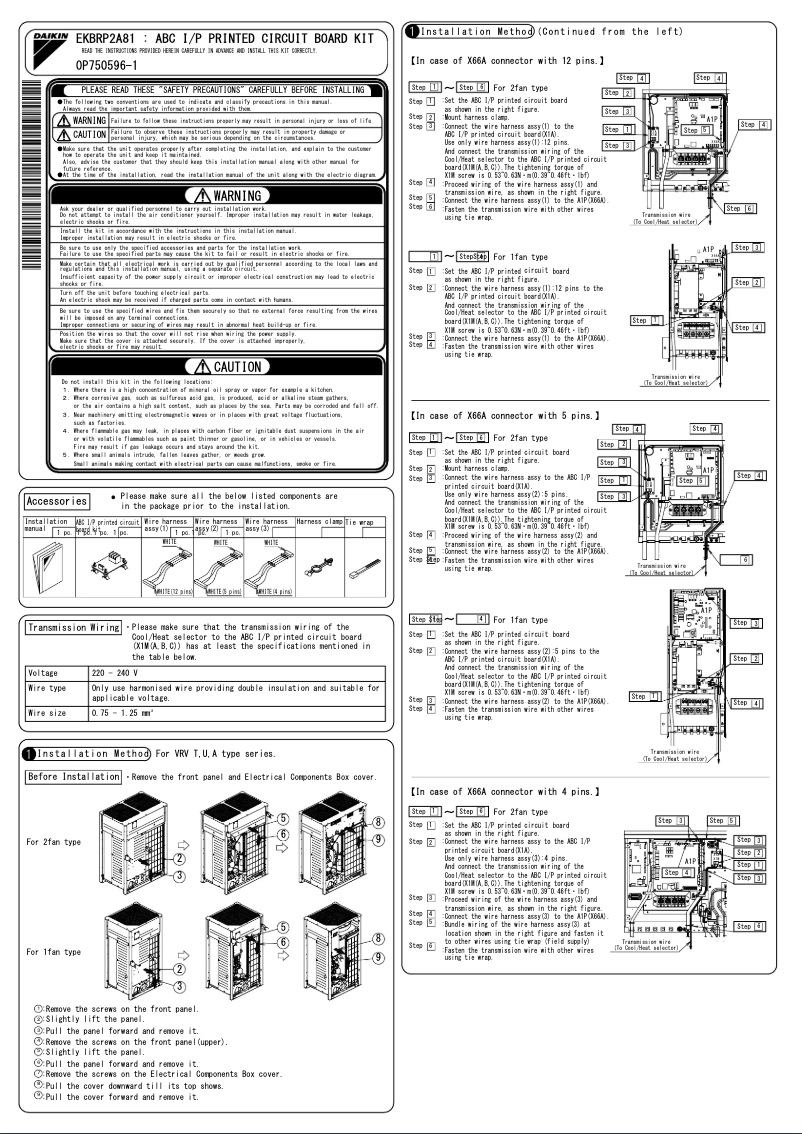 Página 1 del manual Manual de usuario Daikin EKBRP2A81