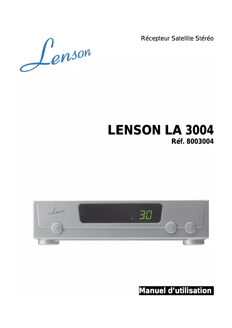 Page 1 de la notice Manuel utilisateur Lenson LA 3004