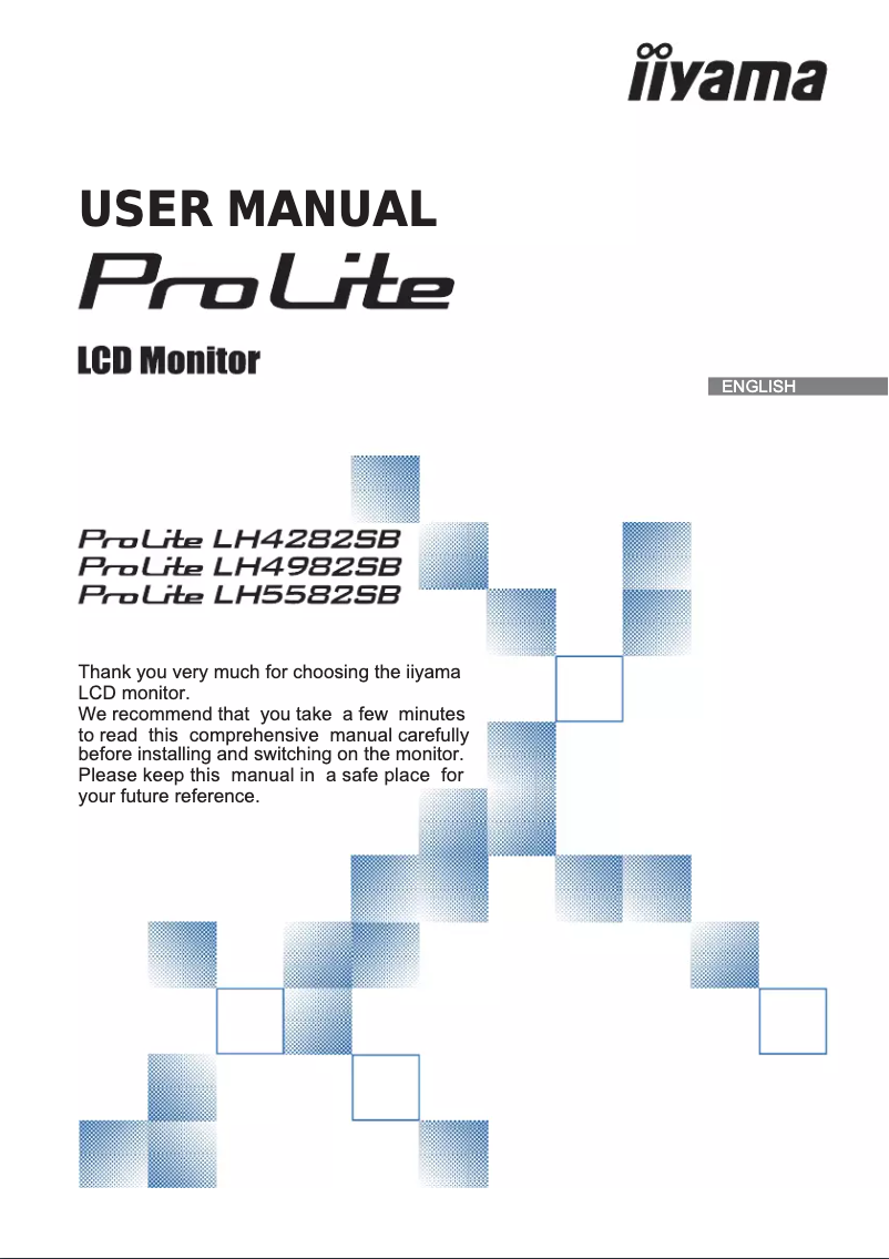 Page 1 de la notice Manuel utilisateur Iiyama LH5582SB-B1