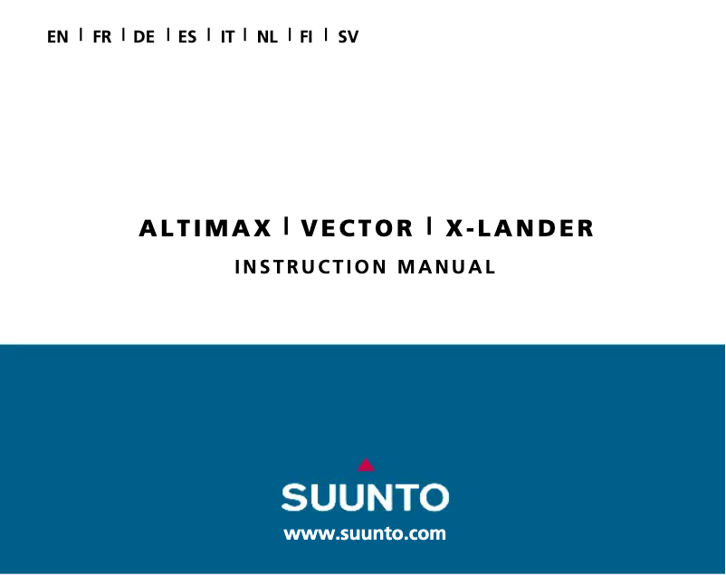 Page 1 de la notice Manuel utilisateur Suunto X-Lander Military